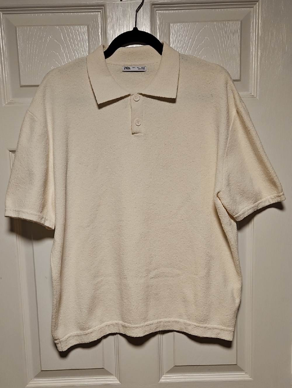 ZARA Textured Short-Sleeve Polo Shirt